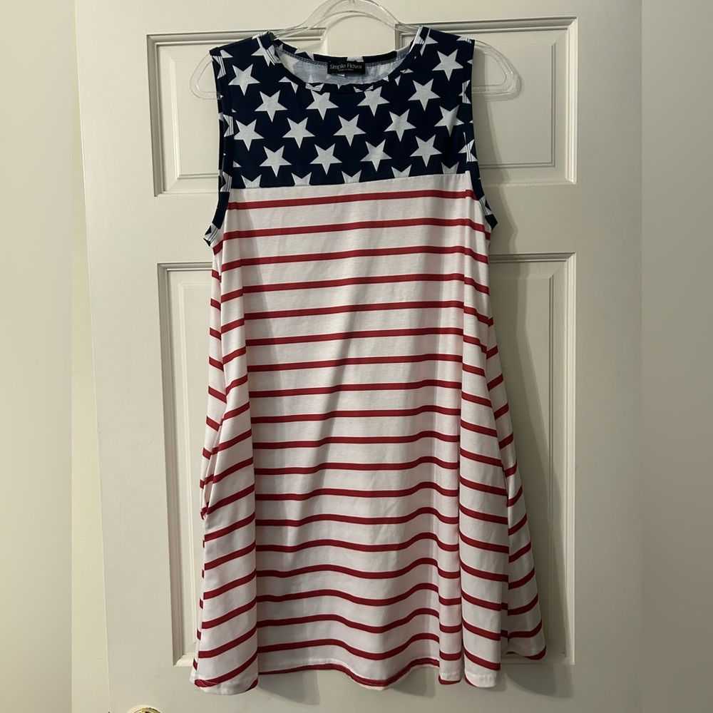 Cute American/Fourth of July sleeveless dress